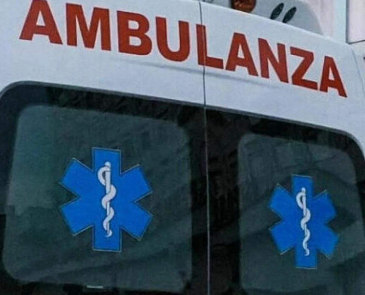Ambulanza intervenuta sull'incidente di Chivasso