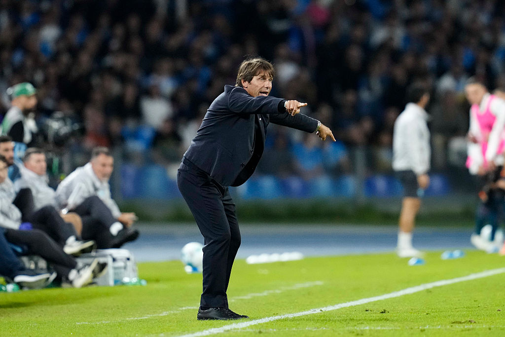 Antonio Conte durante la partita contro l'Inter