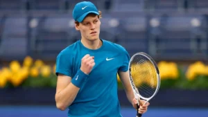 Jannik Sinner durante la conferenza stampa dopo la vittoria alle Atp Finals